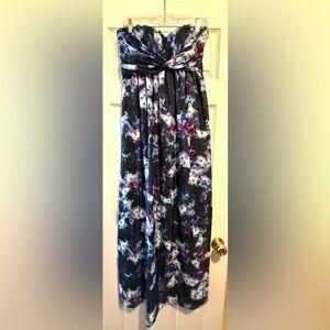 Jessica Simpson Strapless Floral Maxi Dress